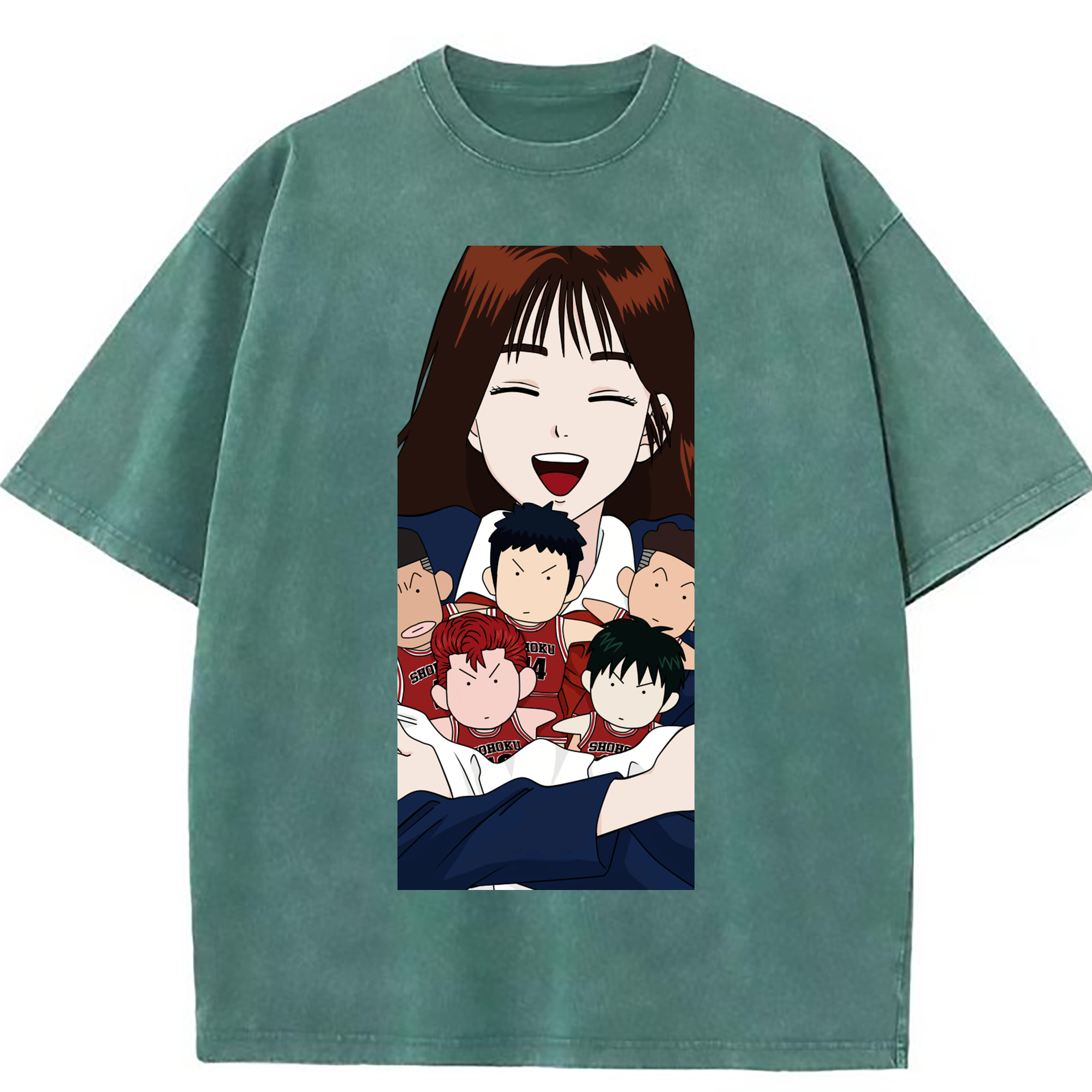 （画像用） SLAM DUNK／スラムダンク 綿100% ヴィンテージ風 半袖Tシャツ（フロントプリント）